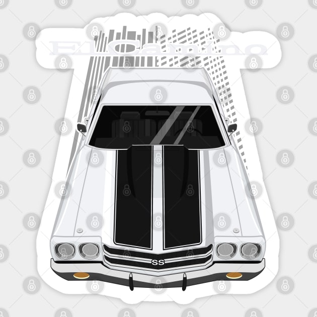 Chevrolet El Camino SS 1970 - white Sticker by V8social